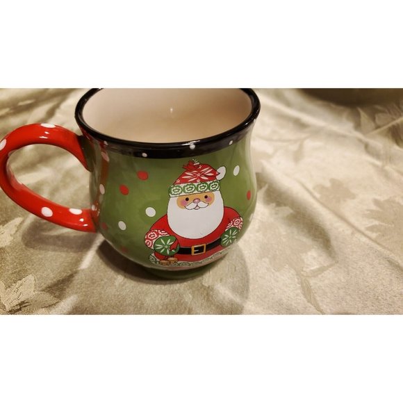 Temptations By Tara Winter Whimsy Santa Christmas Mugs - Picture 1 of 7